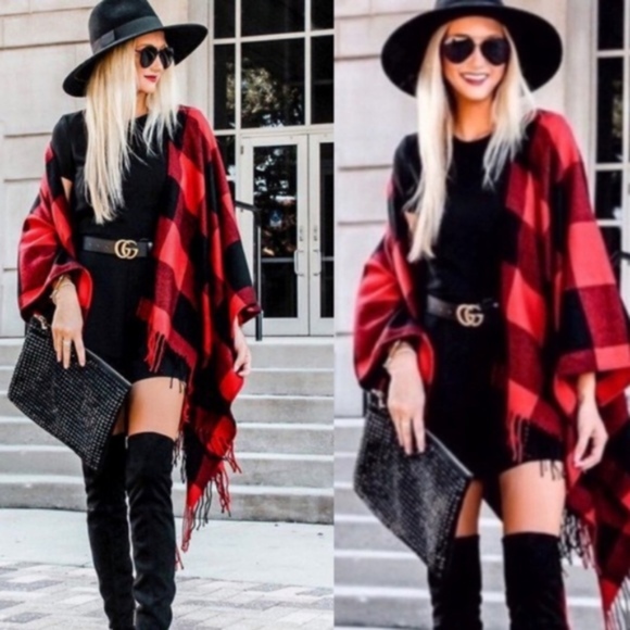 Bellanblue Accessories - JOSIE Tassel Shawl - RED  